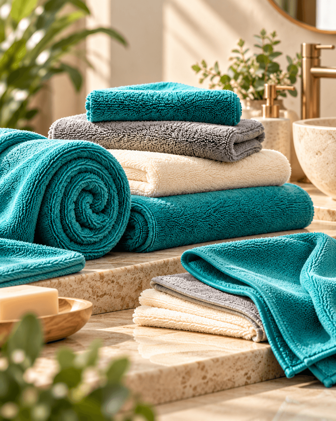 Microfibras para una rutina de spa y bienestar